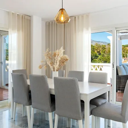 4 Bedrooms With Sea View Shared Pool And Furnished Terrace At Nueva Andalucia 4 Km Away From The Apartment Marbella